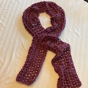 Crochet Purple Scarf